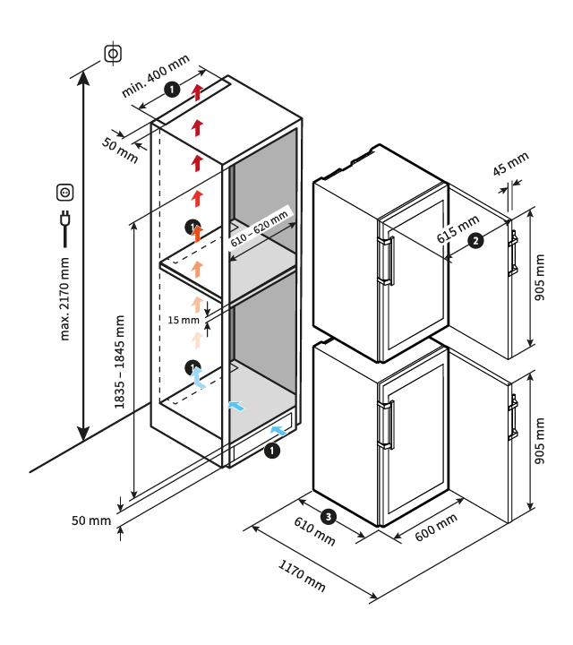 DRY AGER DX 500 Premium Installation Drawing DRY AGER DX 500 Premium Installation Drawing