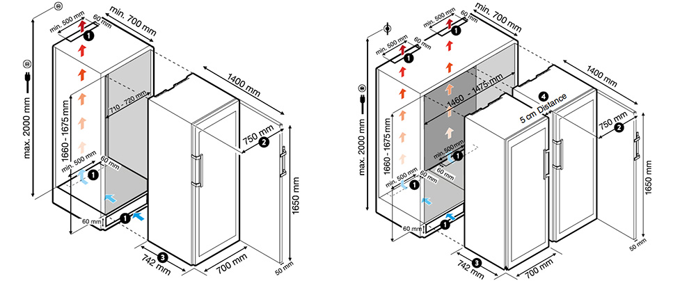 DRY AGER DX 1000 Premium installation drawing DRY AGER DX 1000 Premium installation drawing