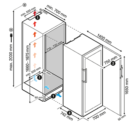 DRY AGER DX 1000 Premium installation drawing DRY AGER DX 1000 Premium installation drawing